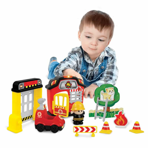 اسباب بازی موزیکال کودک طرح ایستگاه آتش نشانی Fire Station با آدمک وین فان winfun مدل 001307_اسباب بازی